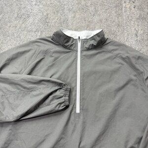 Peter Millar 1/4 Zip Windbreaker Golf Jacket Men M Gray Crown Sport Performance